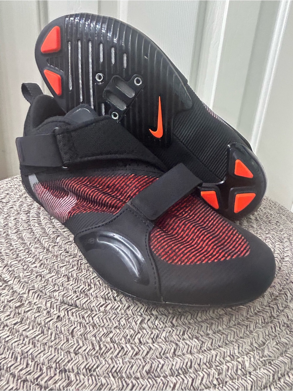 Women’s Nike SuperRep Cycle Indoor Cycling Shoes Black Red CJ0775 008 Size 10